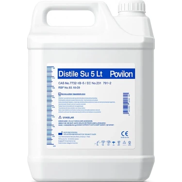 Povilon Ultra Saf Distile Su 5 Litre – Ütü, Akü, Radyatör, Akvaryum Ve Gümüş Suyu Için Yüksek
