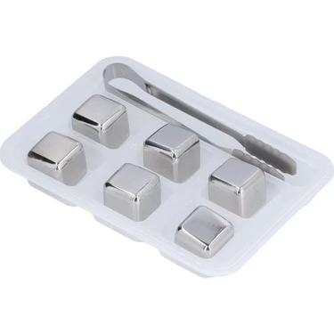 Luord-Store 6'lı Çelik Metal Kaplama Viski Taşı Soğutma Buz