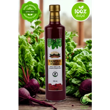 Şifa Ana 500 ml Pancar Kvass Cam Şişede Ferahlatıcı Lezzet ve Doğal İçeriklerle Sağlıklı