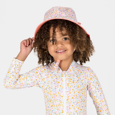 Decathlon Nabaiji Bebek Uv Korumalı Çift Taraflı Şapka   Mercan Rengi