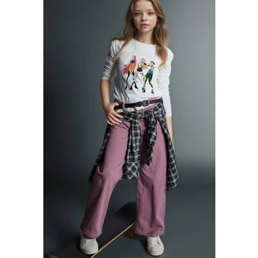 DeFacto 90's Wide Leg Gabardin Pantolon Kız Çocuk