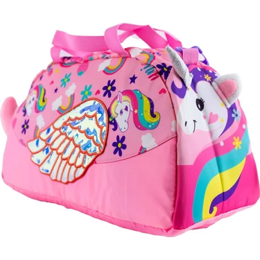 4Berry Pembe Kuyruklu Çocuk Spor ve Seyahat Çantası 14L – Su Geçirmez, Omuz & El