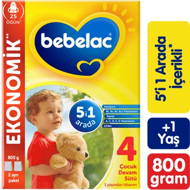 Bebelac 4 Çocuk Devam Sütü 1 Yaş+ 800
