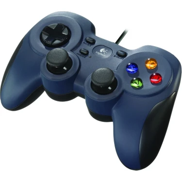 Logitech F310 Kablolu Gamepad Mavi Renk, PC Uyumlu ve Pürüzsüz Kıvrımlı Tasarım ile Rahat Oyun