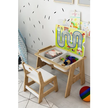 Jest Dekor Konsept Lesson Montessori Ahşap Aktivite Masa Sandalye