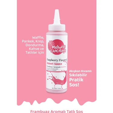 Melwiss Chocolate Frambuaz Aromalı Tatlı Sos 330 g - Waffle & Krep & Pankek