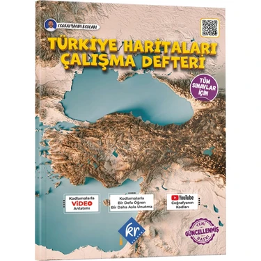 Kr Akademi Yayınları KR Akademi   Coğrafyanın Kodları Türkiye Haritaları Çalışma Defteri (Tüm