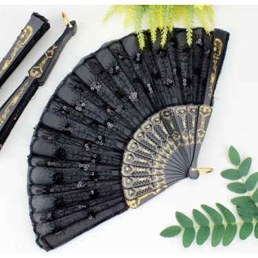 Emh Store 12 Li Siyah Plastik Pullu Kumaş