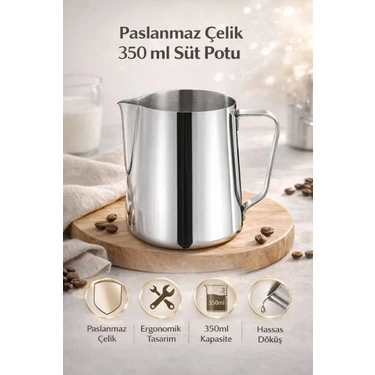 Caffe Rino SİMONELLI  Süt Potu Pitcher 350 ml Paslanmaz