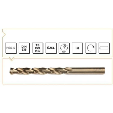 Epilons Makina Takım Hss-E Altın Seri Inox Delme Matkap Ucu 6