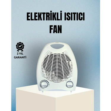 Marsilyan Fanlı Elektrikli Isıtıcı – 3 Kademeli Isı Ayarı ve Güvenli