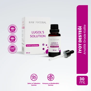Raw Material Lugol's Solution İyot %2 Damla 30