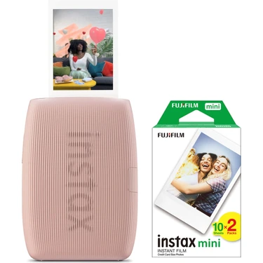 Fujifilm Instax Mini Link 3 Pembe Akıllı Telefon Yazıcısı ve 20'li Mini