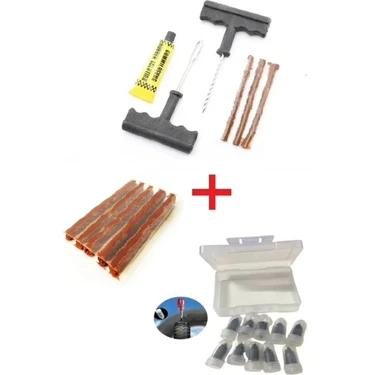 Safestore Lastik Tamir Kiti Fitil Atma Seti+ Lastik Tamir Kiti Kauçuk Vida Seti+5 Li Yedek