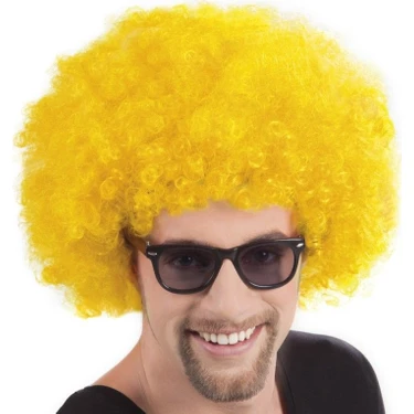 Mey Ithalat® Sarı Renk Kıvırcık Afro Bonus