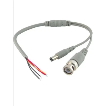 OneTech 10 Adet Hazır Kablolu Bnc Konnektör Dc Power Jak Cctv Y Kablo Güvenlik Kamerası Için Hazır