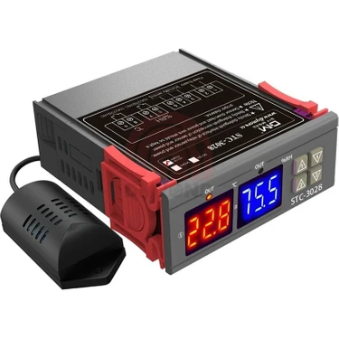 Çınar Hobi STC-3028 Isı ve Nem Ölçer Termostat Çift Ekran