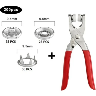 Pileli Store Metal Düğme Pensesi ve Düğme