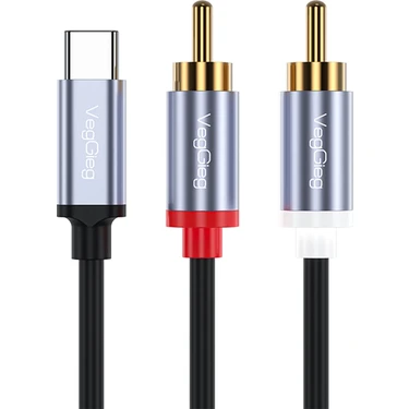 VegGieg USB Type-C To 2 RCA Ses Kablosu 1.5