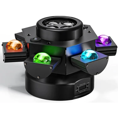 Gümrük Bey 6 Kollu 10 LED Hareketli Kafa Sahne Işığı | Rgb DMX512 Parti ve Dj