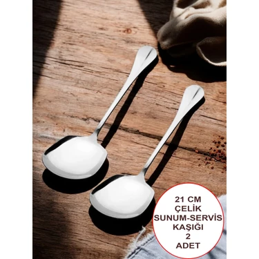 Multiamo Çelik 21 cm 2 Adet  Servis Kaşığı / Sunum