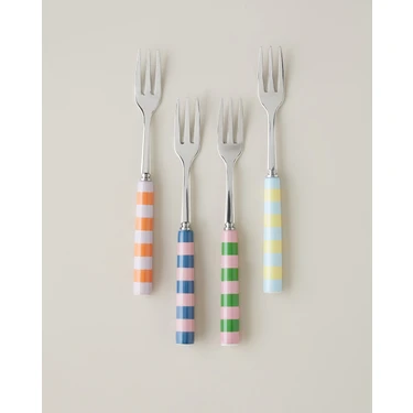 English Home Colorline Paslanmaz Çelik 4'lü Kokteyl Çatalı 15,5 cm