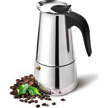 Weather Forecast Paslanmaz Çelik Ocak Üstü 6 Cup Fincan Moka Pot Espresso