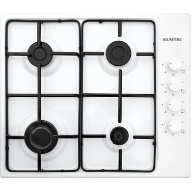 Kumtel Ko-420F Emaye Gazlı Ocak 4 Gözlü Beyaz Renk Enerji Tasarruflu ve Şık