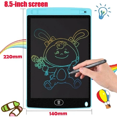 Bizimevde 8"5 Çocuk ve Yetişkinler Için LCD Yazı ve Resim Çizim Tablet ve