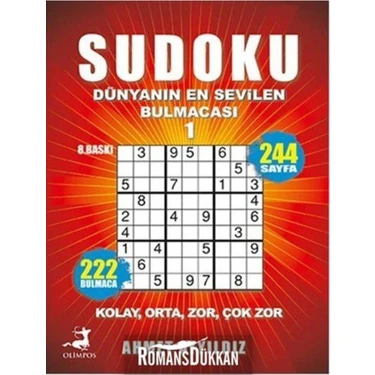 Olimpos Yayınları Sudoku 1 – Ahmet Ayyıldız, 244 Sayfa Mantık ve Zeka Gelişimine Katkı Sağlayan