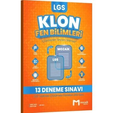 Mozaik Yayınları 8. Sınıf LGS Fen Bilimleri Klon 13