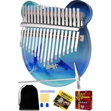 Calperia Kaliteli 17 Tuşlu Okyanus Cam Kalimba Full