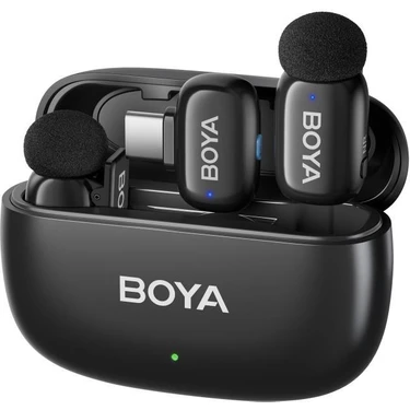 Boya Mini 2 Aı Kablosuz Yaka Mikrofonu Type-C Mat Siyah -