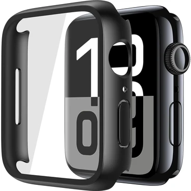 Alstrap Apple Watch 11-10 Uyumlu 46MM Kasa + Ekran Koruyucu Tam Kapsama Darbe Emici