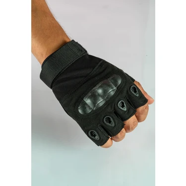 Combat Tactical Outdoor Kesik Parmaksız Eldiven Asker Polis Dağcı Sporcu Bisikletçi Kemik