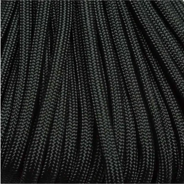 Paracord Dünyası 5 Metre Kaliteli Siyah Paracord 550 4mm 7 Çekirdek Paraşüt