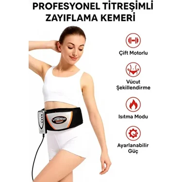 Profesyonel Titreşimli Zayflama Cihazı Çift Motorlu Bel Omuz Kol ve Bacak Masajı Göbek Eritme