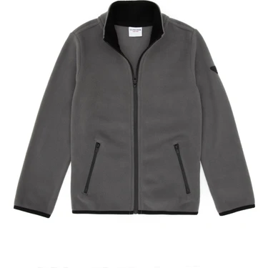 U.S. Polo Assn. Erkek Çocuk Gri Fermuarlı Sweatshirt