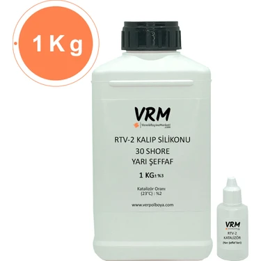 VRM Vernikrecinemarketi Rtv-2 Yarı Şeffaf - Sert Kalıp Silikonu (30 Shore) -1